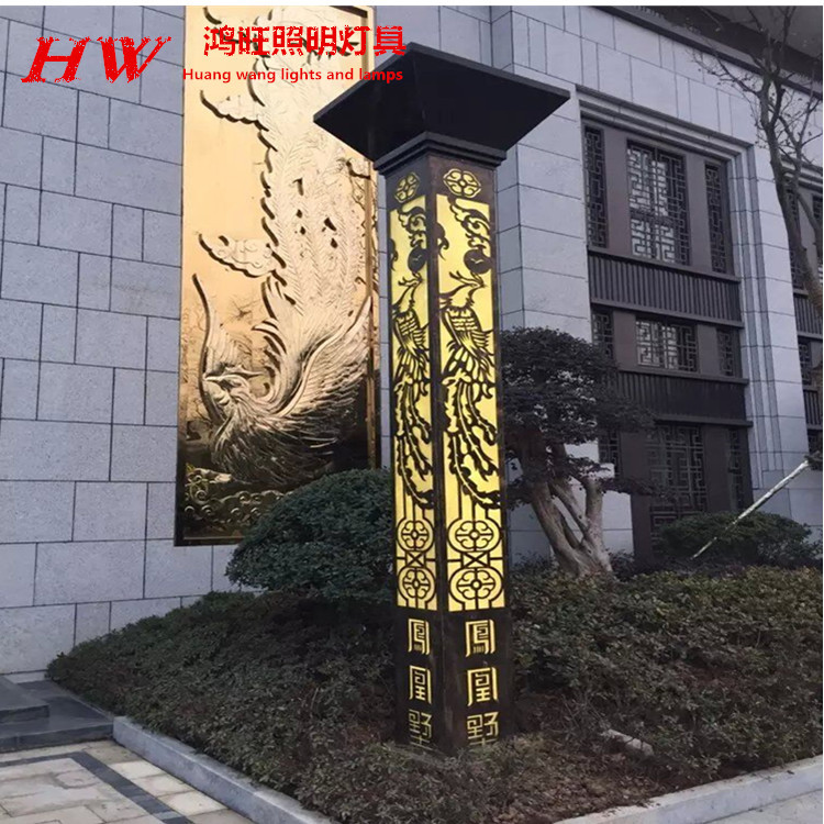精美方形景觀燈戶外3米4米庭院燈高桿燈中桿燈公園廣場(chǎng)路燈花園燈示例圖132