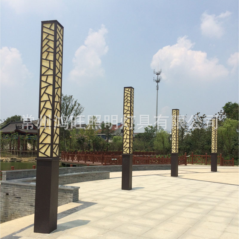 生產批發公園廣場別墅仿云石戶外LED景觀燈方形 庭院燈太陽能路燈示例圖125