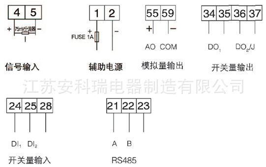 安科瑞直流單相電流表PZ72L-DI  數顯表示例圖8