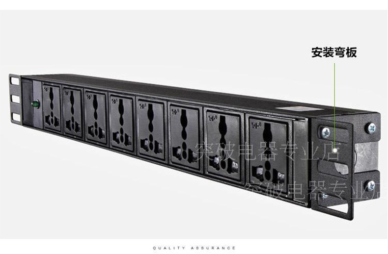 突破PDU機柜專用電源插座合金殼數字電流表6位萬用孔07N32ES-0501示例圖7