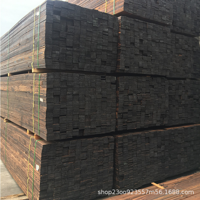 批發碳化木板材戶外防腐木方龍骨 地板景觀工程材料 防腐木批發示例圖16