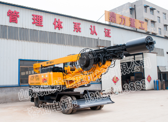 吉林輪式360旋挖鉆機_ 旋挖機_小型旋挖鉆機_打樁機--山東鼎力示例圖1