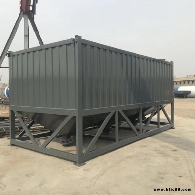 移動攪拌站水泥倉 50t臥式石灰儲料罐 品創(chuàng)集裝箱式粉煤灰儲料罐