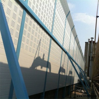 高速公路鐵路隔音屏障 廠區隔音吸聲屏障 鍍鋅板噪音隔音屏定制