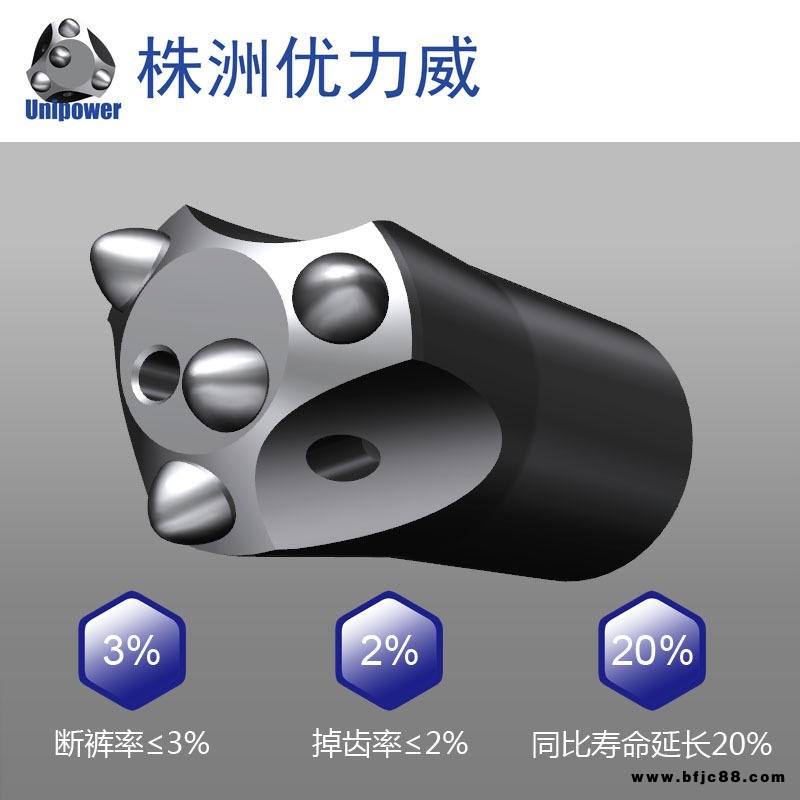 優(yōu)力威冷壓4齒40硬質(zhì)合金球齒鉆頭 硬質(zhì)合金球齒釬頭、柱齒潛孔鉆頭