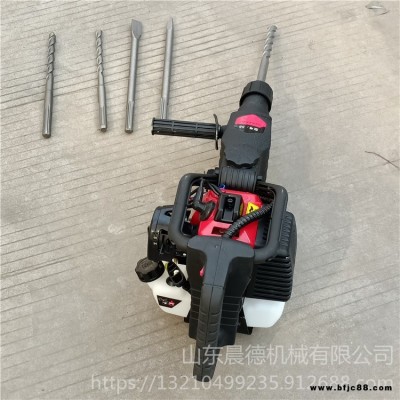 晨德 汽油打樁機(jī) 角鋼木樁入地手持打夯機(jī) 兩沖程破碎打孔機(jī)