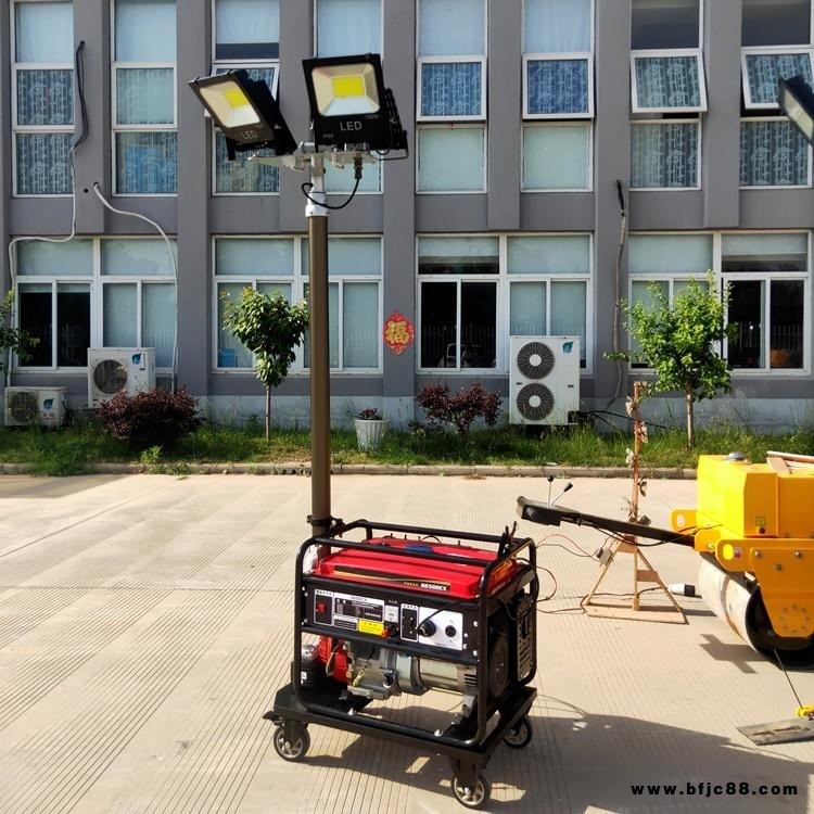 自動(dòng)升降工作燈 led移動(dòng)照明車4*1000W 柴汽油發(fā)電應(yīng)急防汛施工移動(dòng)照明車HS6-4DT