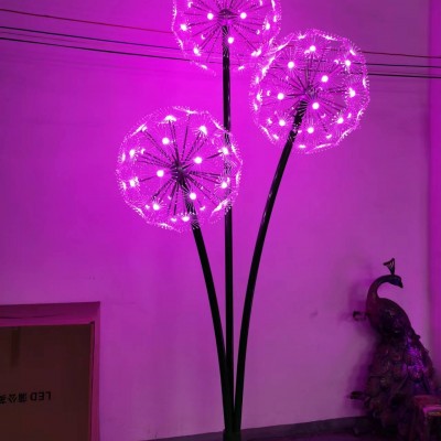 蒲公英景觀燈素材案例戶外大型蒲公英造型燈銘星廠家訂做LED蒲公英燈源頭生產(chǎn)工廠