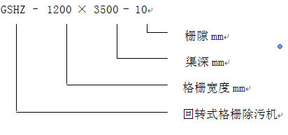 飛力環保GSHZ-300回轉式格柵除污機，機械粗格柵除污機示例圖1