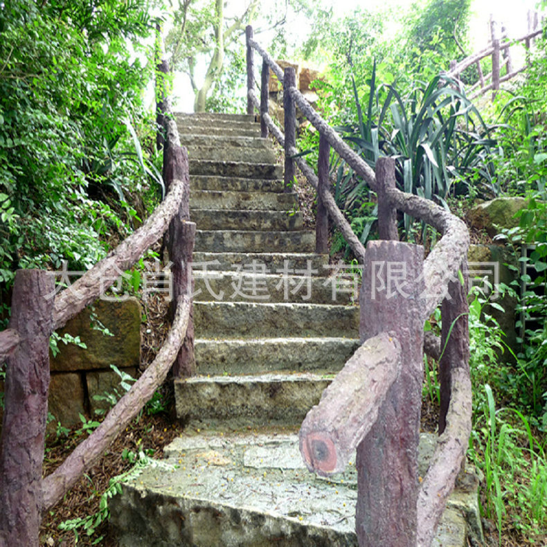 專業(yè)供應(yīng)景區(qū)水泥仿木欄桿 水泥仿木藝術(shù)欄桿 水泥仿木樓梯欄桿示例圖3