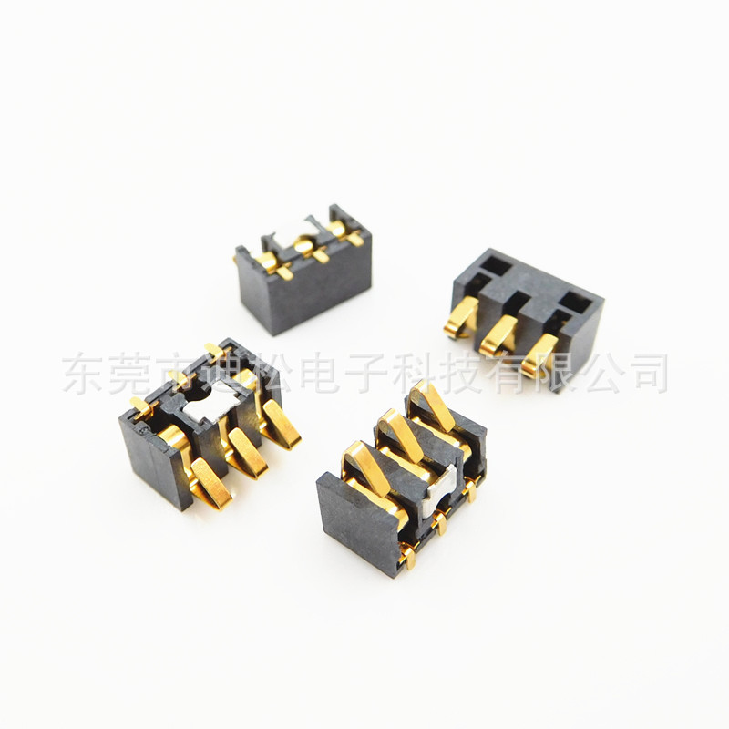 DISONG電池連接器間距2.5PH高度4.5H帶柱無柱BC-2-307系列電池座示例圖11